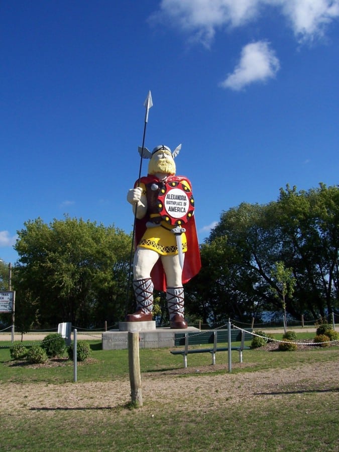 Big Ole was moved one more time in 2002, to his current location, on the south shore of Lake Agnes at the trail head of the Central Lakes Trail and Big Ole Park.