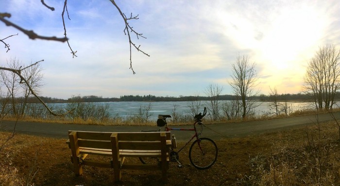 Love these new benches put in last fall! There are numerous new benches along the trail, with most overlooking great views of the lakes!