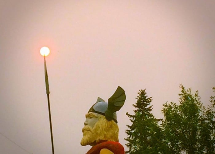 A picture of Big Ole taken on June 29, 2015. The sun was a strange hazy orange all day due to the effects of smoke from wildfires in Canada.