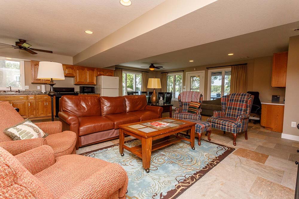 living room central minnesota cabin rentals