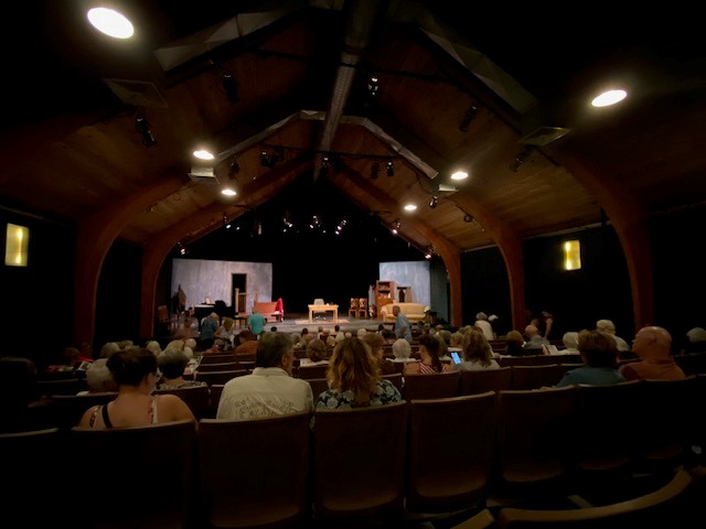 View of stage and theatre from audience seat