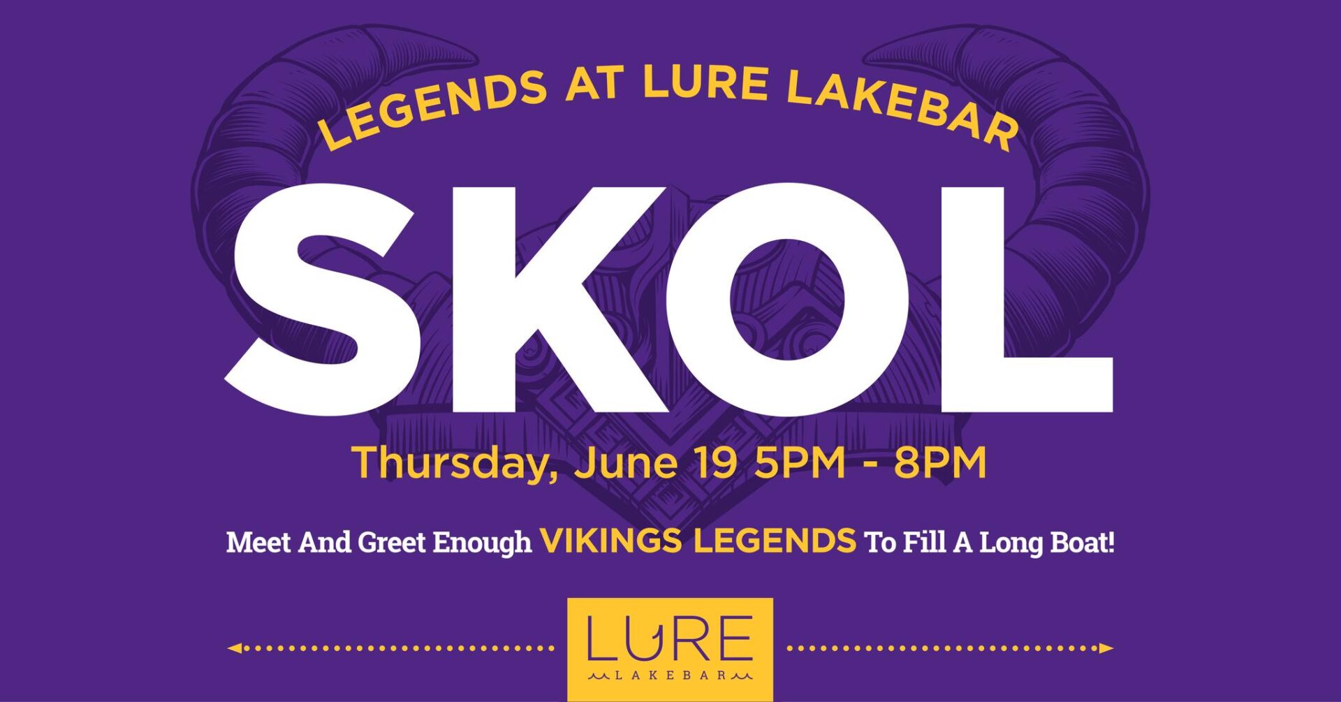 Meet Vikings Legends at Lure Lakebar